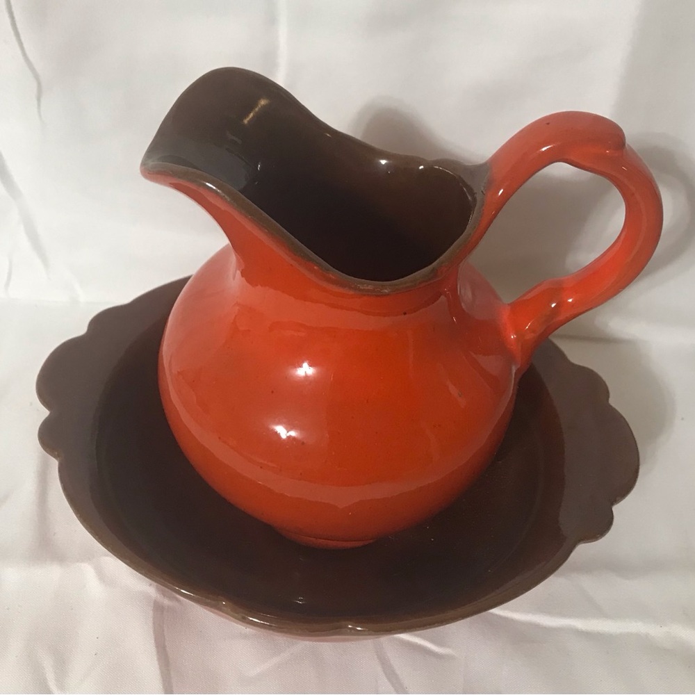 Vintage Frankoma Pitcher with Bowl